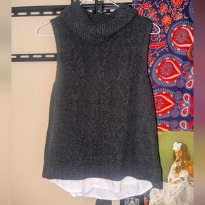 Dark grey turtleneck